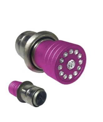 GloboStar® 115207 Αναπτήρας Αυτοκινήτου Φούξια με Διαμαντάκια